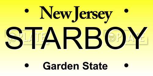 STARBOY New Jersey License Plate