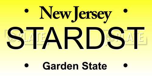 STARDST New Jersey License Plate