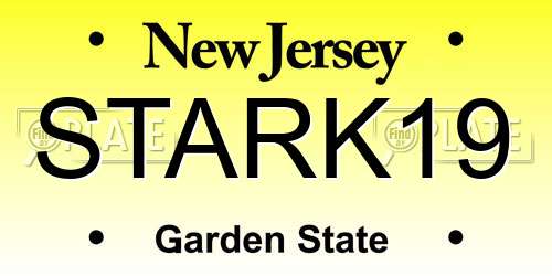 STARK19 New Jersey License Plate