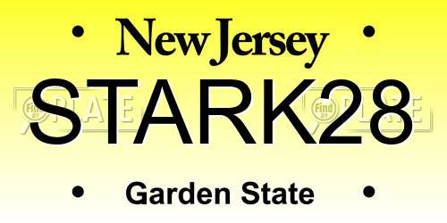 STARK28 New Jersey License Plate