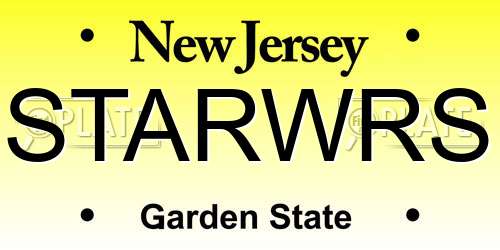 STARWRS New Jersey License Plate