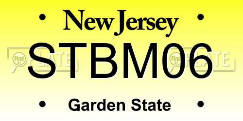 STBM06 New Jersey License Plate