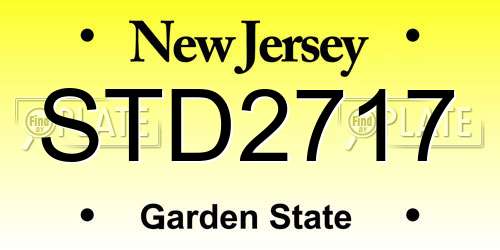 STD2717 New Jersey License Plate