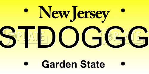 STDOGGG New Jersey License Plate