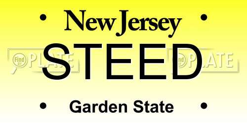 STEED New Jersey License Plate
