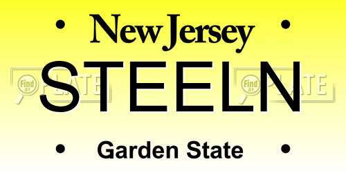 STEELN New Jersey License Plate