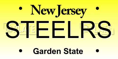 STEELRS New Jersey License Plate