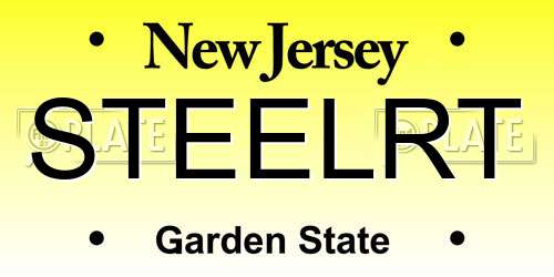 STEELRT New Jersey License Plate