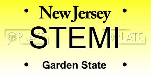 STEMI New Jersey License Plate