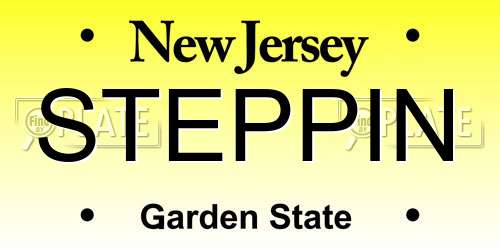 STEPPIN New Jersey License Plate