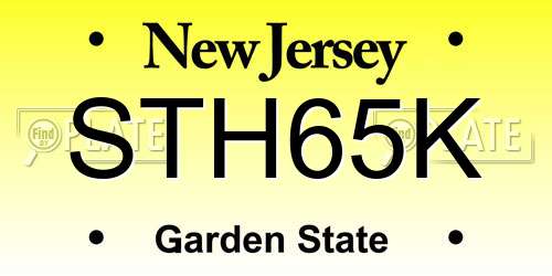 STH65K New Jersey License Plate