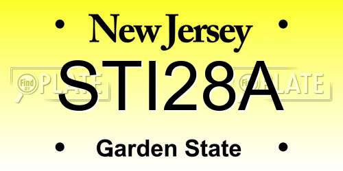 STI28A New Jersey License Plate