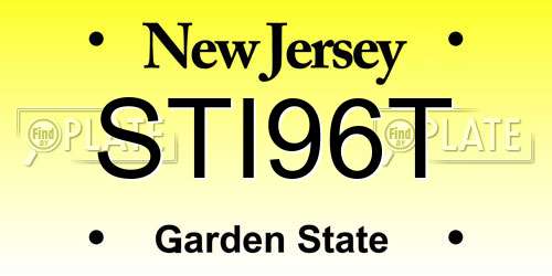 STI96T New Jersey License Plate