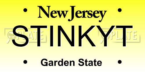 STINKYT New Jersey License Plate
