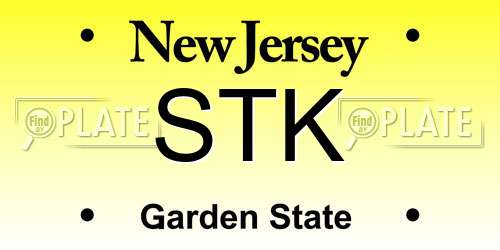 STK New Jersey License Plate