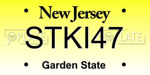 STKI47 New Jersey License Plate