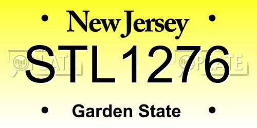 STL1276 New Jersey License Plate