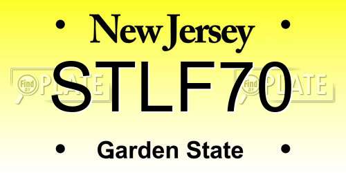 STLF70 New Jersey License Plate