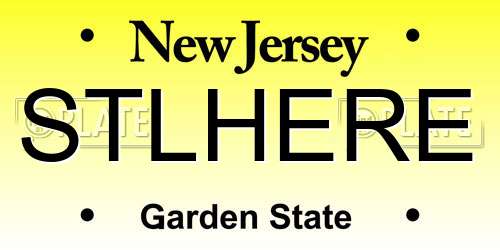 STLHERE New Jersey License Plate