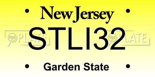 STLI32 New Jersey License Plate
