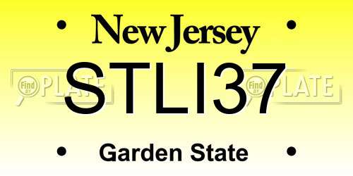 STLI37 New Jersey License Plate