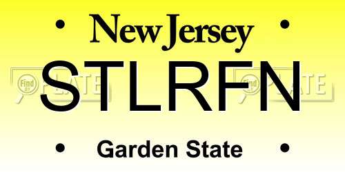 STLRFN New Jersey License Plate
