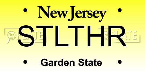 STLTHR New Jersey License Plate