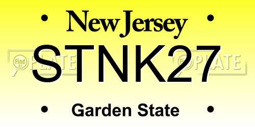 STNK27 New Jersey License Plate