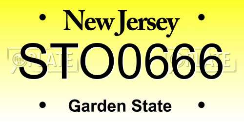 STO0666 New Jersey License Plate