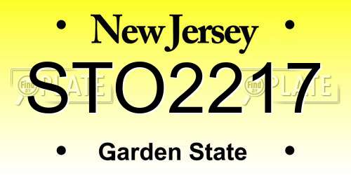 STO2217 New Jersey License Plate