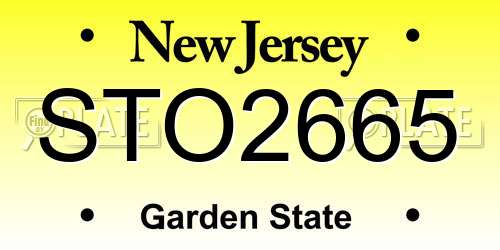 STO2665 New Jersey License Plate