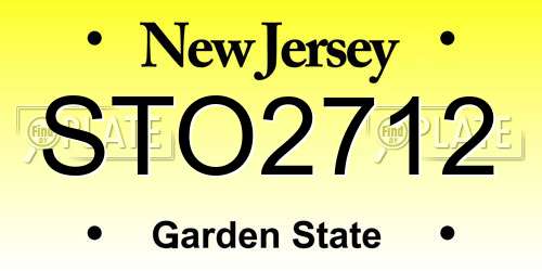 STO2712 New Jersey License Plate