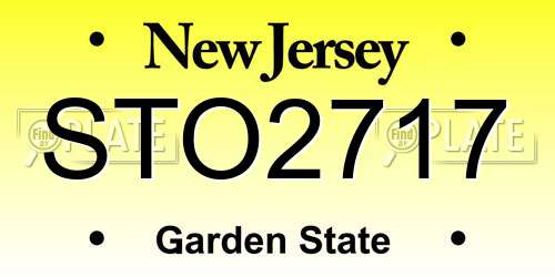 STO2717 New Jersey License Plate