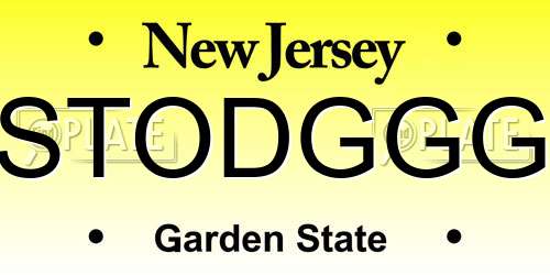 STODGGG New Jersey License Plate