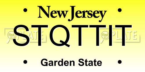 STQTTIT New Jersey License Plate