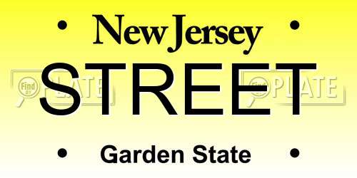 STREET New Jersey License Plate