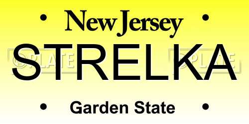 STRELKA New Jersey License Plate