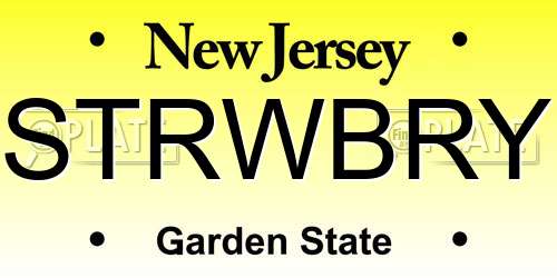 STRWBRY New Jersey License Plate
