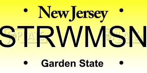 STRWMSN New Jersey License Plate