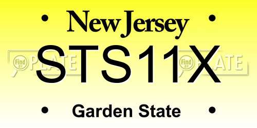 STS11X New Jersey License Plate