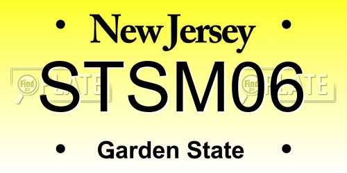 STSM06 New Jersey License Plate