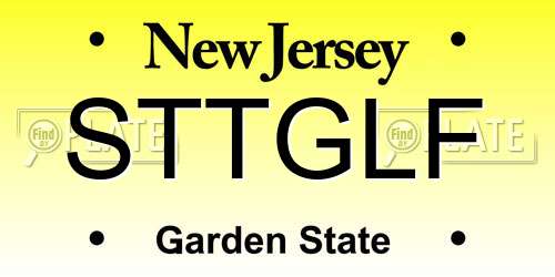 STTGLF New Jersey License Plate