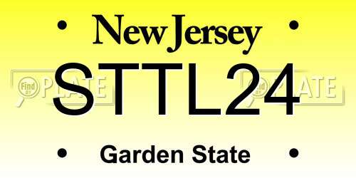STTL24 New Jersey License Plate