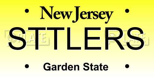 STTLERS New Jersey License Plate