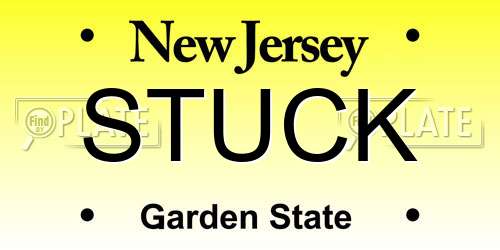 STUCK New Jersey License Plate
