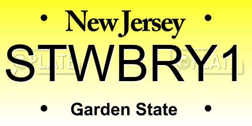 STWBRY1 New Jersey License Plate