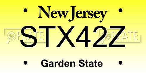 STX42Z New Jersey License Plate