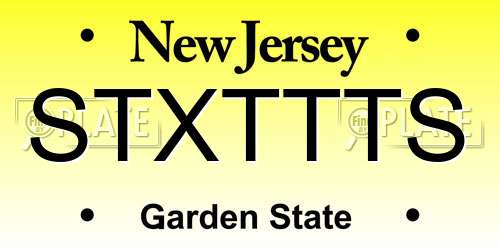 STXTTTS New Jersey License Plate