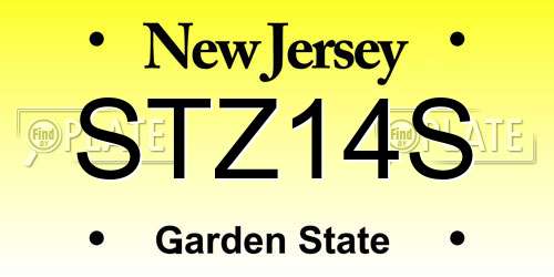 STZ14S New Jersey License Plate