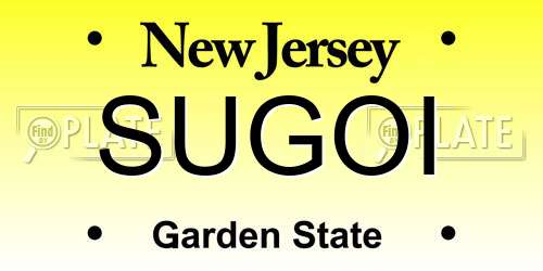 SUGOI New Jersey License Plate